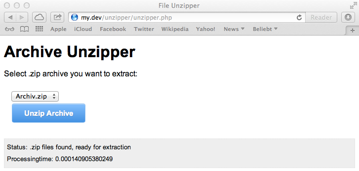 The Unzipper Screenshot